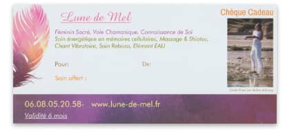 bon cadeau pour des soins de Méliana